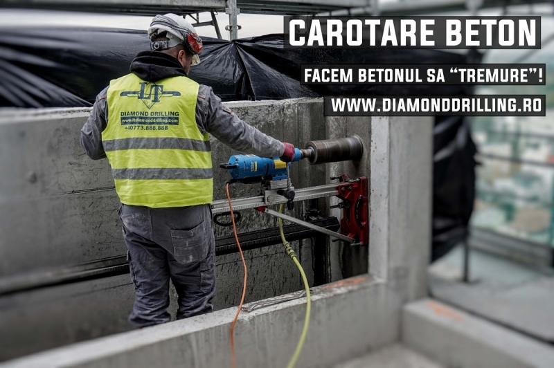 Carotare beton - servicii profesionale de gaurire si taiere a betonului