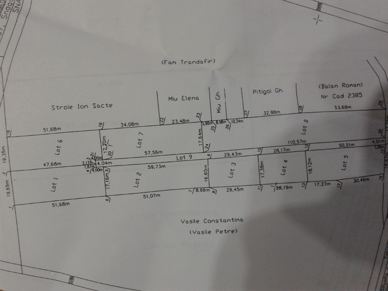 teren snagov sat str crizantemelor 500 mp deschidere 28 metri pret 40 e metru 